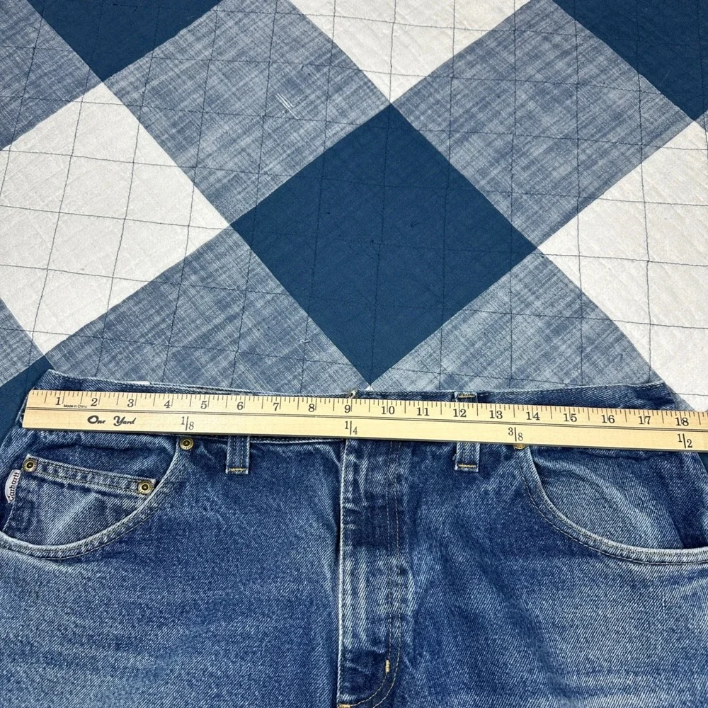 Carhartt Relaxed Fit Jeans Mens 38x32 Blue Denim Work Pants 381-83